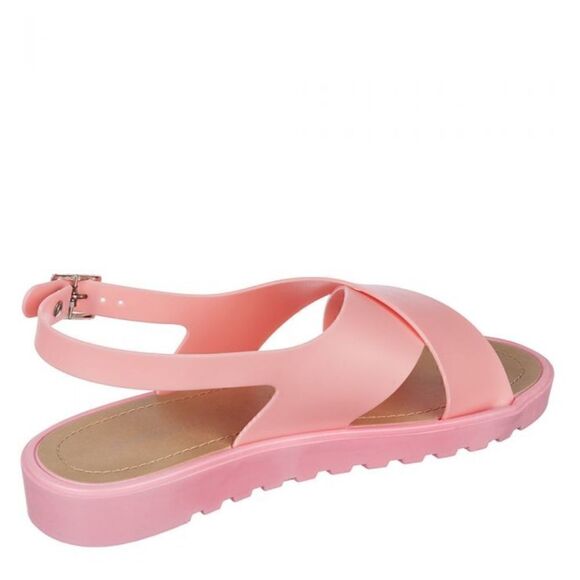 Jelly Criss Cross Summer Beach Sandals Pink size 7 - Picture 2 of 5